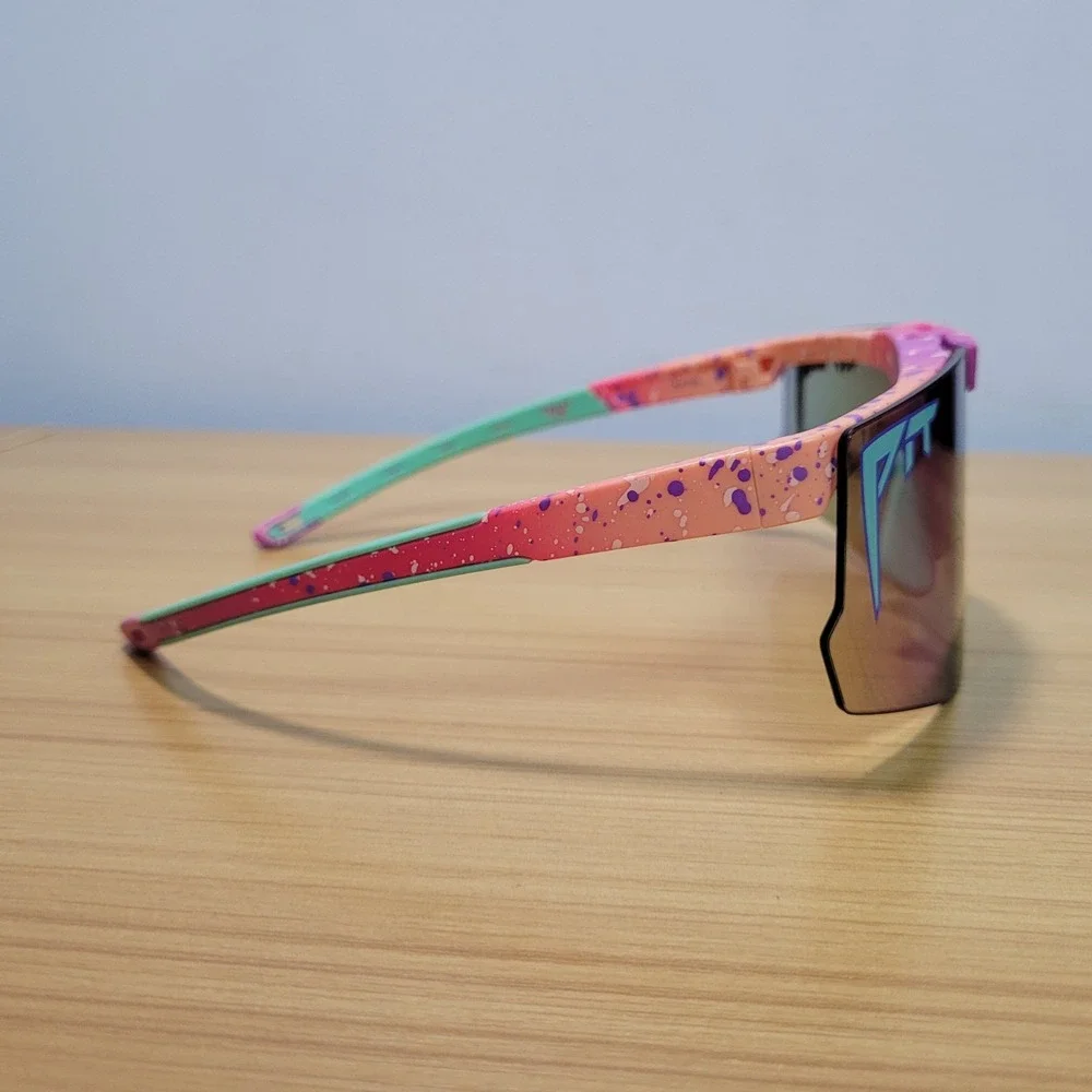 Pit Viper Sunglasses Pink Green Blue Mirrored Lenses